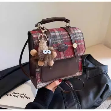 Vintage Double Strap Buckle Shoulder Bag Bagpack